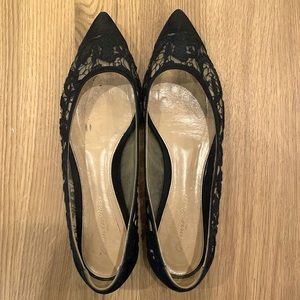 Gianvito Rossi Lace Ballet Flats, Color Black, Size 39